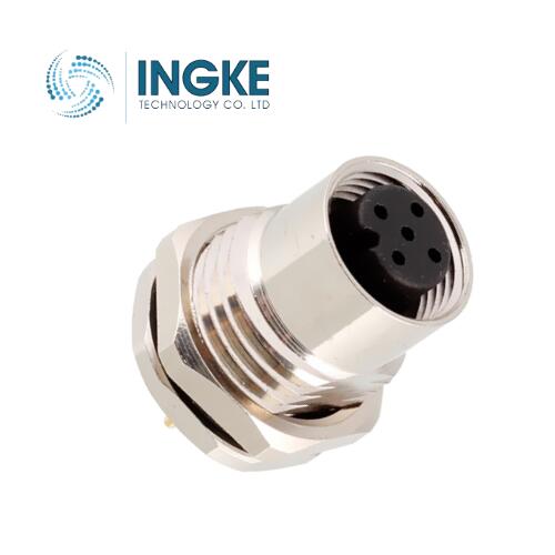 INGKE YKM12-PN205A-701 Substitute Amphenol LTW M12A-05PFFP-SF8001 M12 Connector 5 Position Female A Code Panel Mount