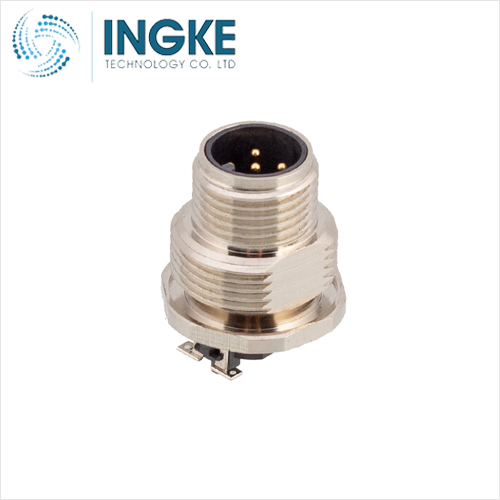 1456556 M12 Circular Connectors 4 Position Panel Mount Through Hole IP67 Dust Tight Waterproof