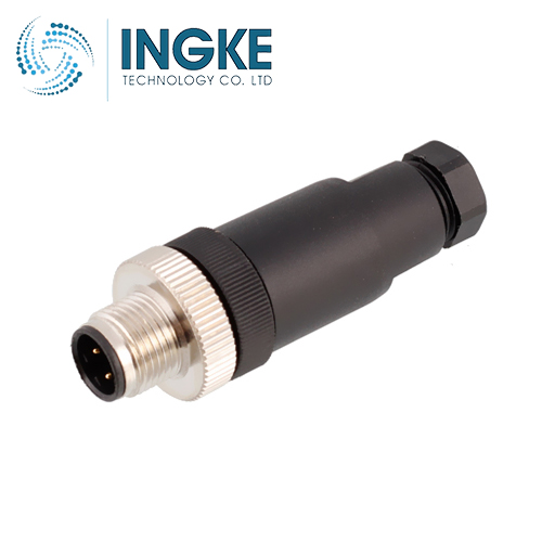 4-2271110-1 M12 Circular Connector Plug 5 Position Male Pins Screw A-Code IP67 Waterproof