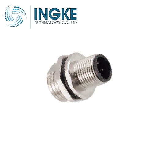 1838418-2 M12 Circular Connector Plug 4 Position Male Pins IP67 Waterproof Panel Mount