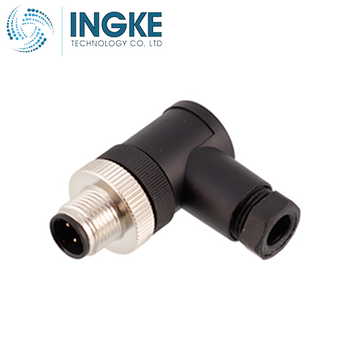 3-2271124-1 M12 Circular Connector Plug 4 Position Male Pins Screw B-Code IP67 Waterproof