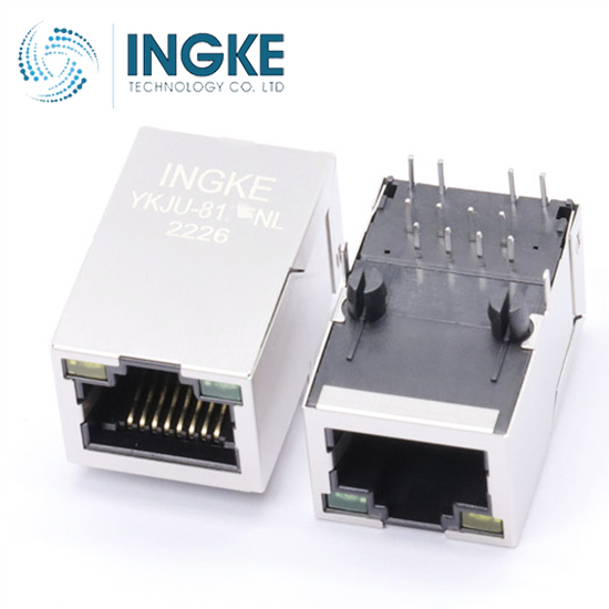HALO Electronics HFJT1-1G41-L11RL Modular Connectors / Ethernet Connectors GIGABIT 1x1 Tab UP RJ45 w/MAG G/G LED INGKE