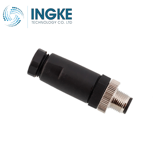 T4111002081-000 M12 Circular Connector Receptacle 8 Position Male Pins Screw Waterproof A Code IP67