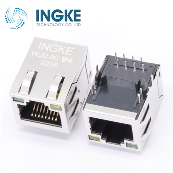 HALO Electronics HFJ11-E1G41E-L12RL Modular Connectors / Ethernet Connectors GIGABIT 1x1 Tab UP RJ45 w/MAG G/Y LED INGKE