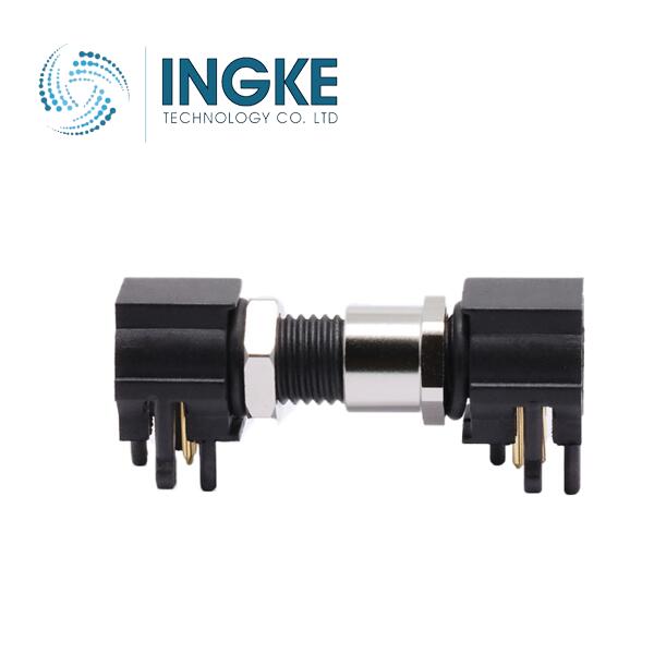 YKM8-PTB0204A Substitute 1526169 M8 Circular Connector 4 Position Receptacle Female Sockets Solder Panel Mount Right Angle