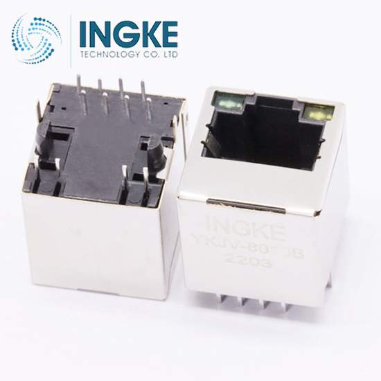 HALO Electronics HFJV1-E1G06-L11RL Modular Connectors / Ethernet Connectors 1G EXT TEMP Vertical RJ45 w/MAG G/G LED INGKE