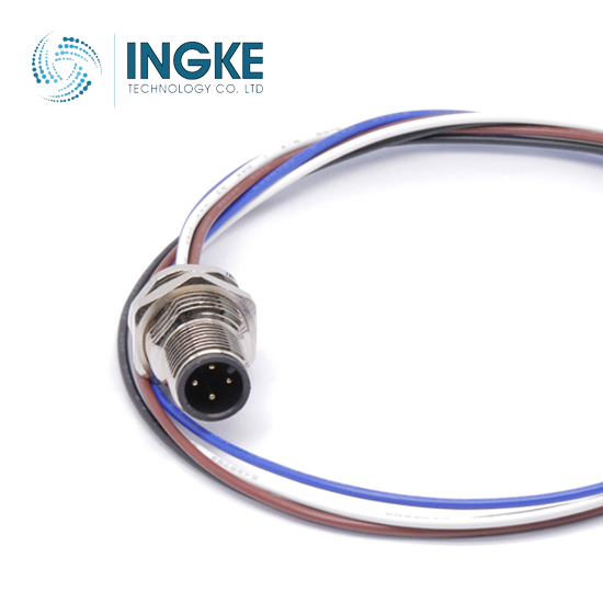 YKP12-M104ASRP-500 M12 Connector with Cable 4 PIN A Code Male Waterproof IP67 INGKE