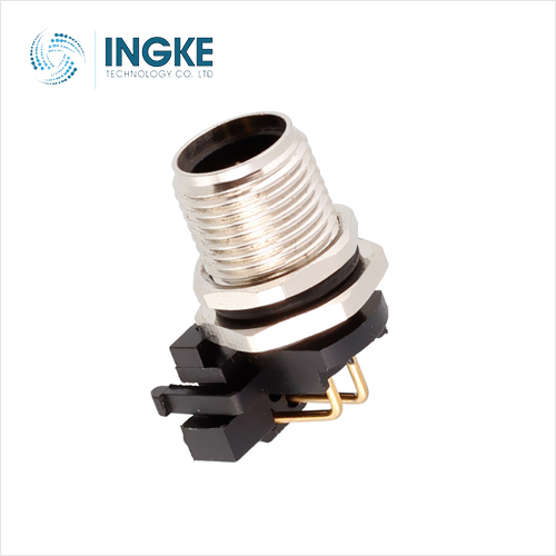 1434866 M12 4 Position Circular Connector Plug Male Pins Solder