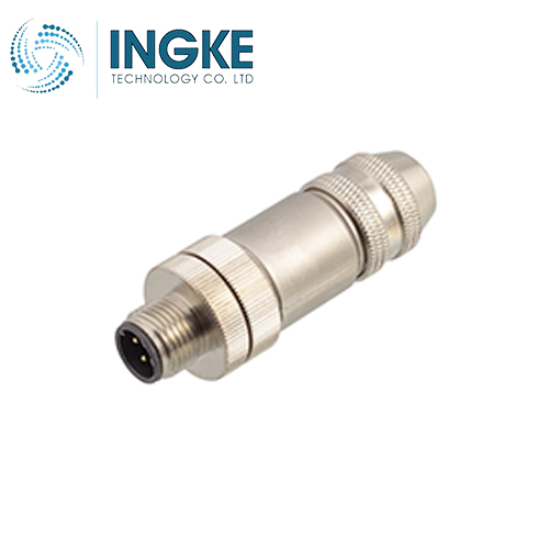 T4111511051-000 M12 Circular Connector Receptacle 5 Position Male Pins Screw Waterproof IP67 D-Code