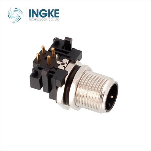 1437193 M12 5 Position Circular Connector Plug, Male Pins Solder IP67