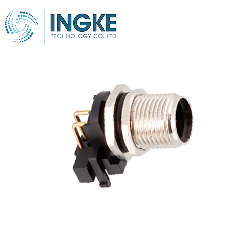 5-2172075-2 M12 Circular Connector Receptacle 8 Position Male Pins Panel Mount Waterproof A-Code IP67