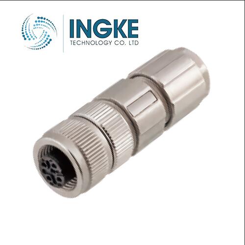 0986 EFC 105  M12 Circular Connector  4 Contact   Female Socket   Shielded  D Coded	