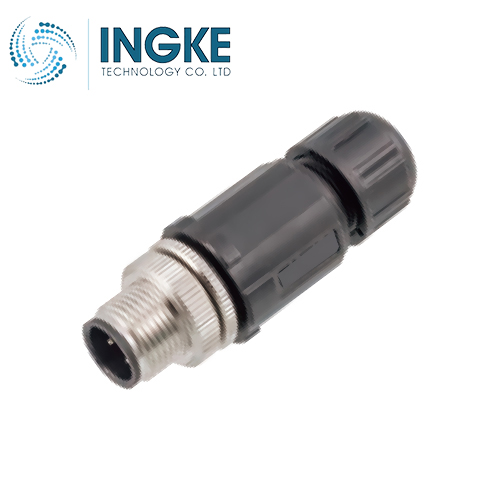 RSC 4/9 M12 Circular Connector Receptacle 4 Position Male Pins Screw Waterproof IP67