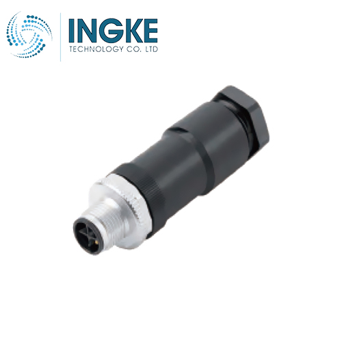 RSC 4/DUO M12 Circular Connector Receptacle 4 Position Male Pins Screw Waterproof A-Code IP67