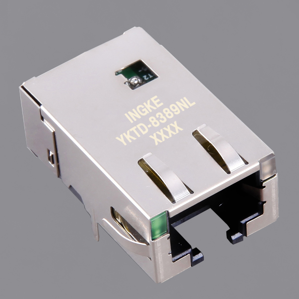 YKTD-8389NL 10G Base-T 1 Port Tab Down RJ45 Integrated Connector Modules (ICMs) with 50µ Gold Plated