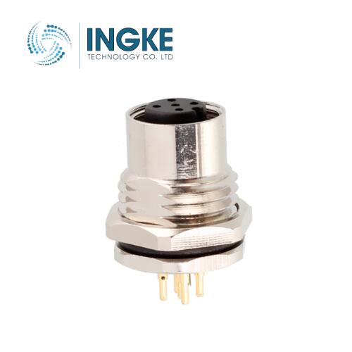 INGKE YKM12-PN212A-701 Substitute Amphenol LTW M12A-12PFFP-SF8001 M12 Circular Connector 12 Position Receptacle Female Sockets Solder Panel Mount A Code