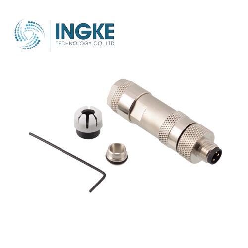 YKM8-QTS0104A Substitute 1506914 M8 Circular Connector 4 Position Plug Male Pins Solder Cup IP67 Waterproof A Code