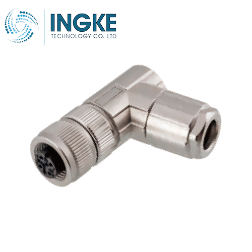 T4112511041-000 M12 Circular Connector Plug 4 Position Female Sockets Screw D-Code IP67 Waterproof