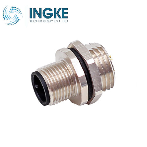 1838893-4 M12 Circular Connector Plug 8 Position Male Pins Panel Mount IP67 Waterproof