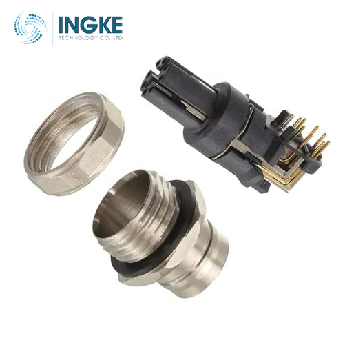 21033814809 M12 Circular Connector 8 Position Circular Connector Plug Female Sockets Solder X Code Panel Mount Right Angle