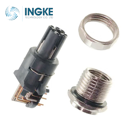 21033814807 M12 Circular Connector 8 Position Circular Connector Receptacle Female Sockets Solder Panel Mount Right Angle X-Code