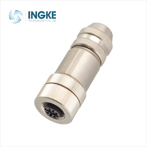 1515170 M12 4 Position Circular Connector Receptacle, Female Sockets Screw