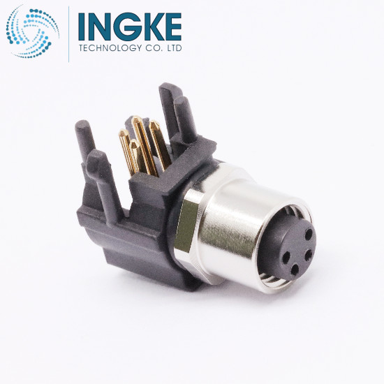 1526169 M8 4 Position Circular Connector Receptacle, Female Sockets Solder