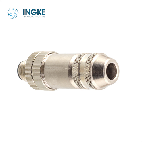 1694266 5 Position Circular Connector Plug Male Pins Screw IP67 - Dust Tight Waterproof
