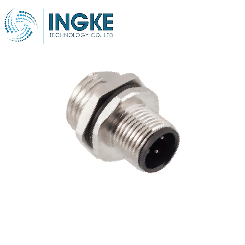 T4132412041-000 M12 Circular Connector Receptacle 4 Position Male Pins Panel Mount Waterproof IP67 B-Code