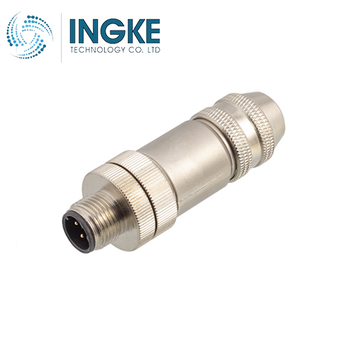 4-2271111-2 M12 Circular Connector Plug 5 Position Male Pins Screw A-Code IP67 Waterproof