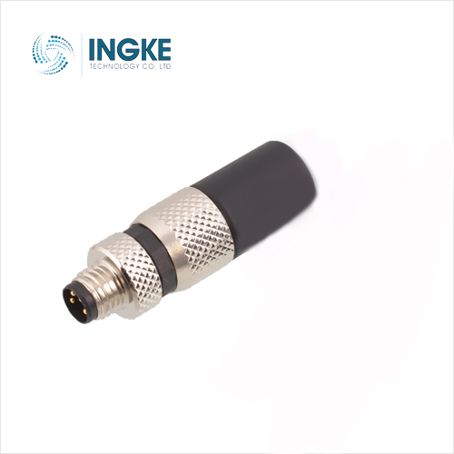 1441024 M8-3 Position Circular Connector Plug Male Pins IDC IP65/IP67 - Dust Tight Water Resistant Waterproof