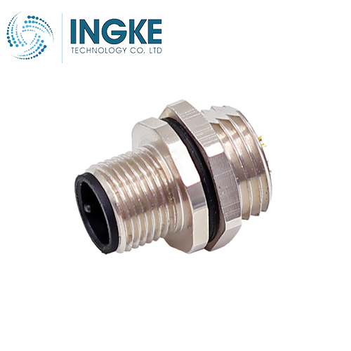 T4142012051-000 M12 Circular Connector Receptacle 5 Position Male Pins Panel Mount Waterproof IP67 A-Code