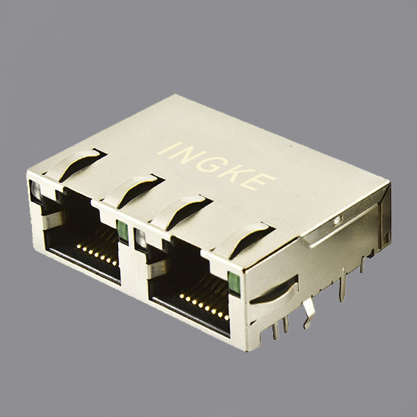 JTL-U1002NL 1X2 Ports RJ45 Ethernet Connector 10GBase-T with 10GbE Magnetic