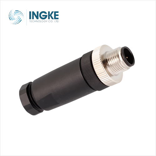1681460 5 Position Circular Connector Plug Male Pins Screw Plug Male Pins IP67 - Dust Tight Waterproof